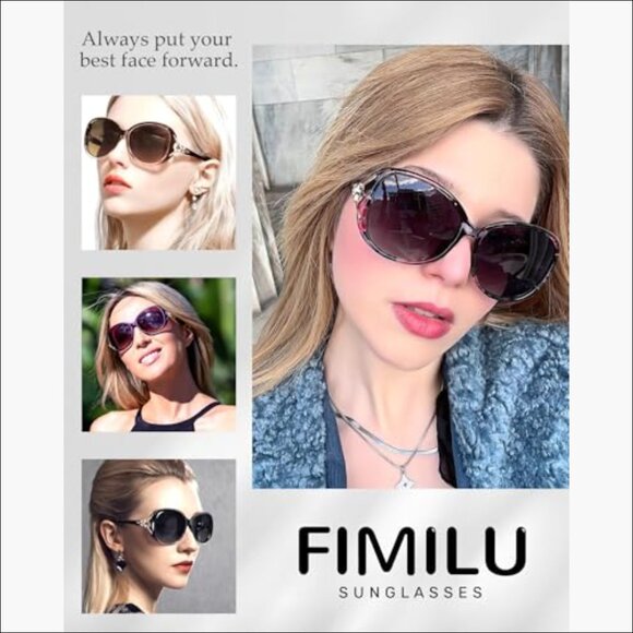 Polarized Oversized Sunglasses with Plastic Frame UV400 Protection main image 6